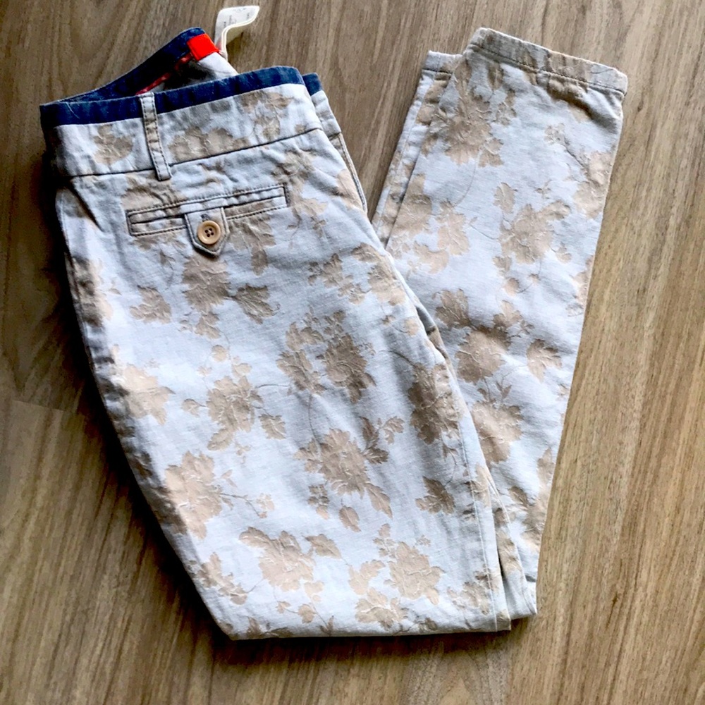 Anthropologie Cartonnier Floral Ankle Pants